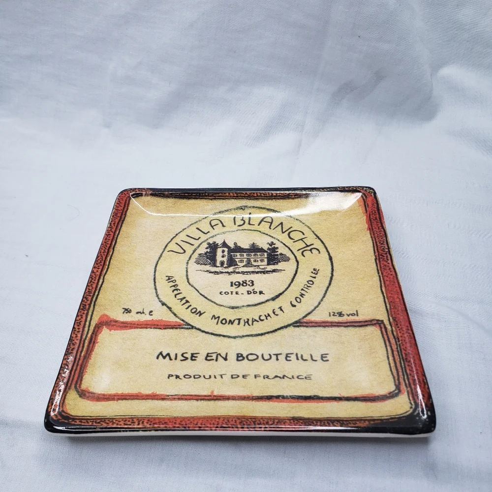 Williams Sonoma Four Small French Wine Plates In Box Ceramic 6.5 Inches